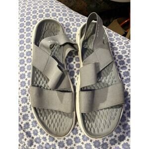 Crocs Literide Stretch Sandal Womens 8 Gray Slip On Slingback Open Toe 206081